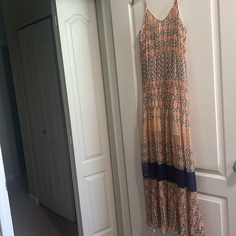 Elegant Patterned Skirt - Orange and Black